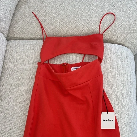 superdown Trista Cut Out Midi Dress in Poppy New - Picture 5 of 6